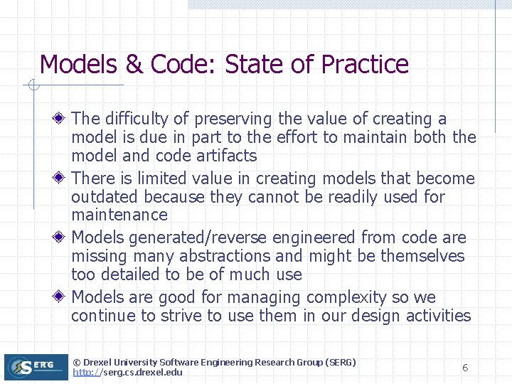 ModelDriven Development Brian Mitchell Drexel University Software ...
