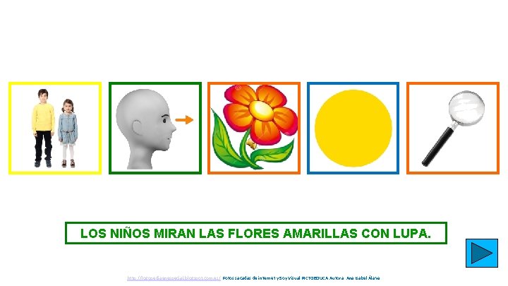 LOS NIÑOS MIRAN LAS FLORES AMARILLAS CON LUPA. http: //logopediaenespecial. blogspot. com. es/ Fotos