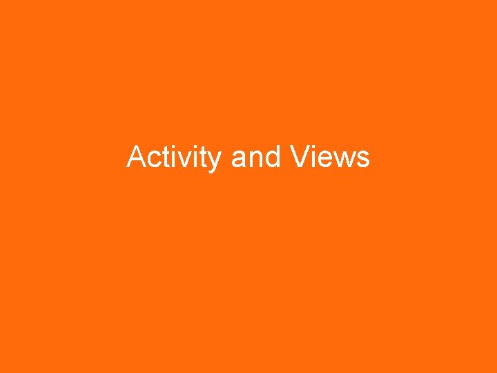 Activity and Views 