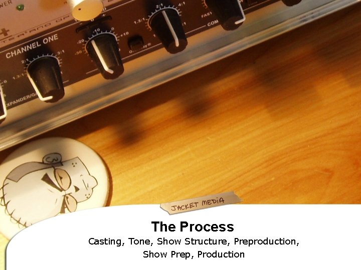 The Process Casting, Tone, Show Structure, Preproduction, Show Prep, Production 