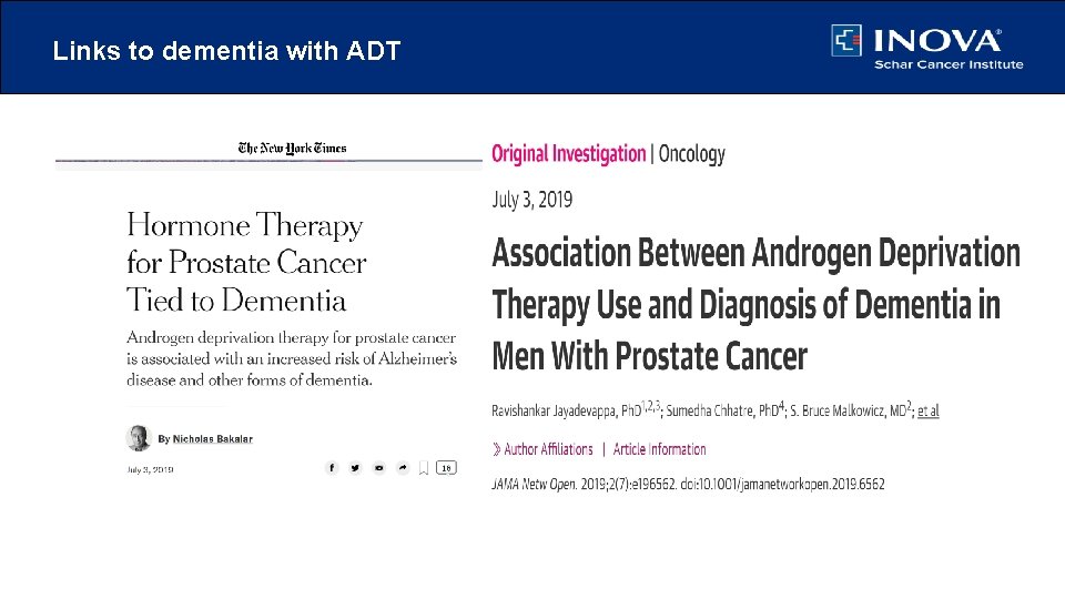 Links to dementia with ADT 