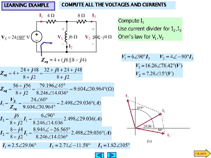 LEARNING EXAMPLE COMPUTE ALL THE VOLTAGES AND CURRENTS LEARNING EXAMPLE COMPUTE ALL THE VOLTAGES AND CURRENTS