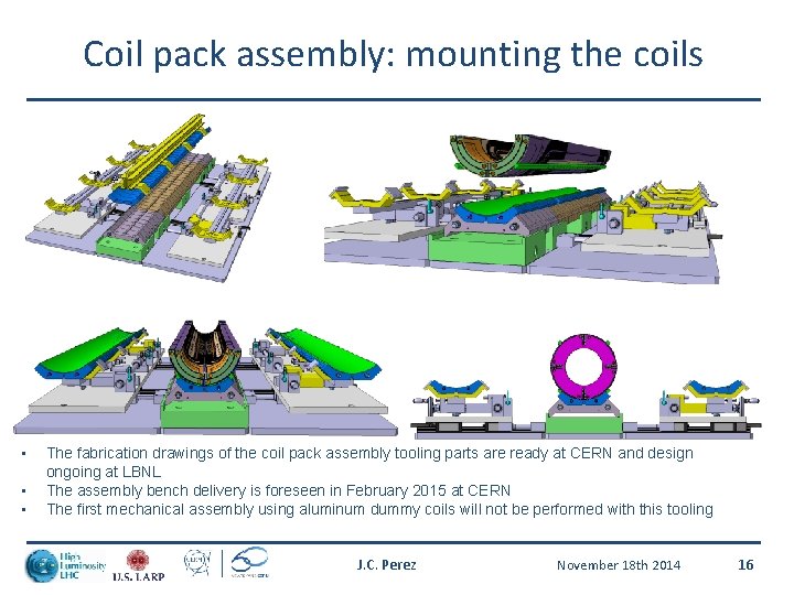 Coil pack assembly: mounting the coils • • • The fabrication drawings of the