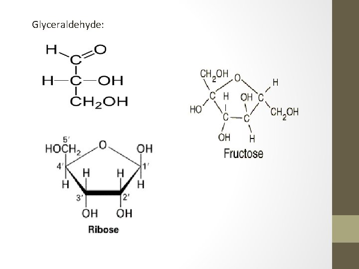 Glyceraldehyde: 