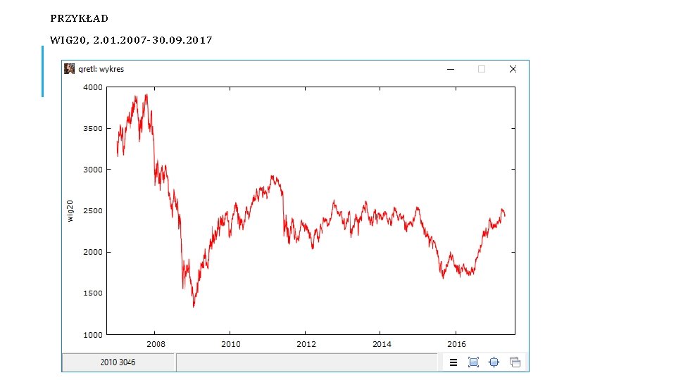 PRZYKŁAD WIG 20, 2. 01. 2007 -30. 09. 2017 