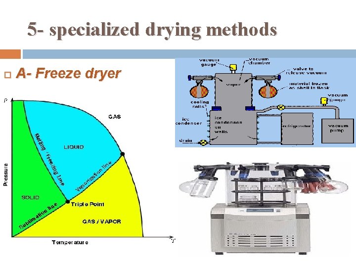 5 - specialized drying methods A- Freeze dryer 