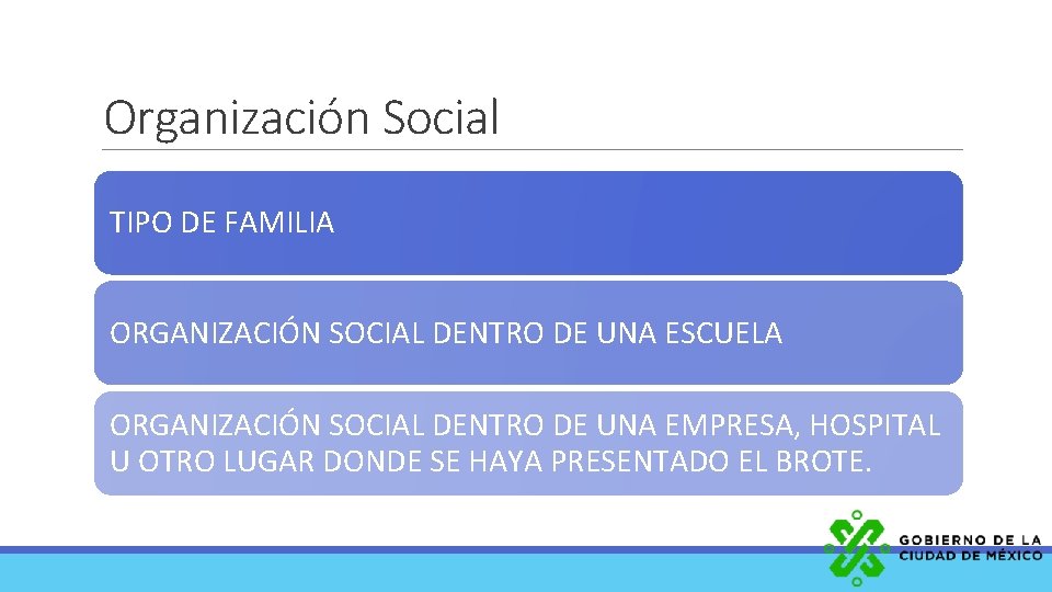 Organización Social TIPO DE FAMILIA ORGANIZACIÓN SOCIAL DENTRO DE UNA ESCUELA ORGANIZACIÓN SOCIAL DENTRO