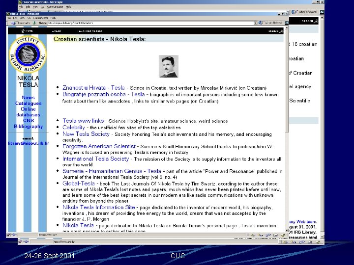 24 -26 Sept 2001 CUC 