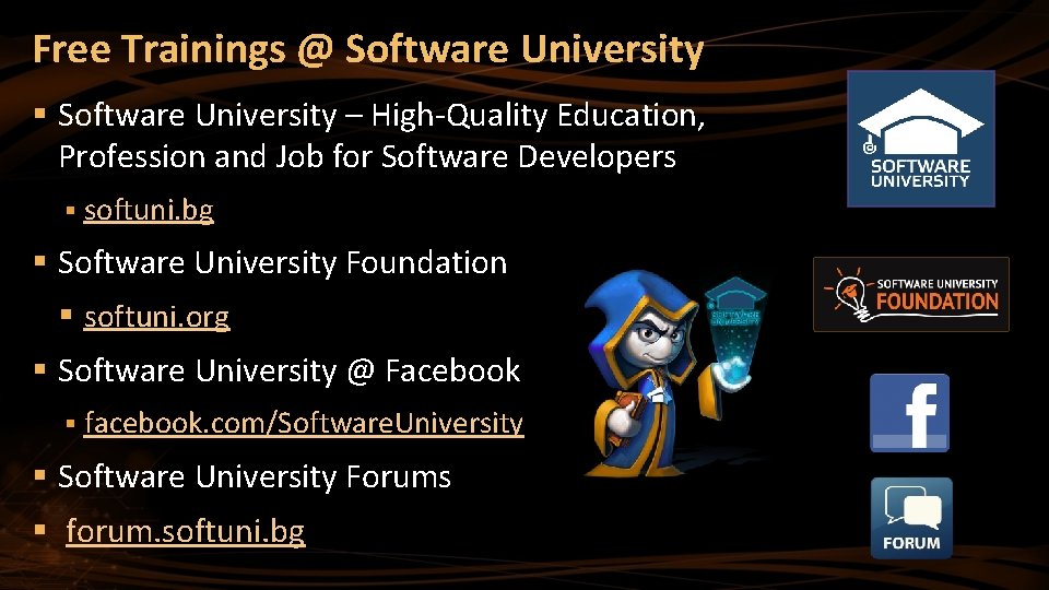 Free Trainings @ Software University § Software University – High-Quality Education, Profession and Job