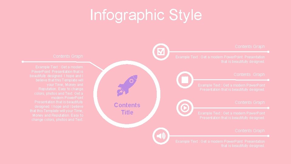 Infographic Style Contents Graph Example Text : Get a modern Power. Point Presentation that