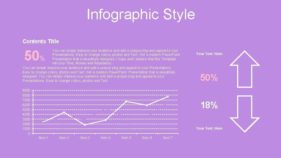 Infographic Style Contents Title 50% You can simply impress your audience and add a