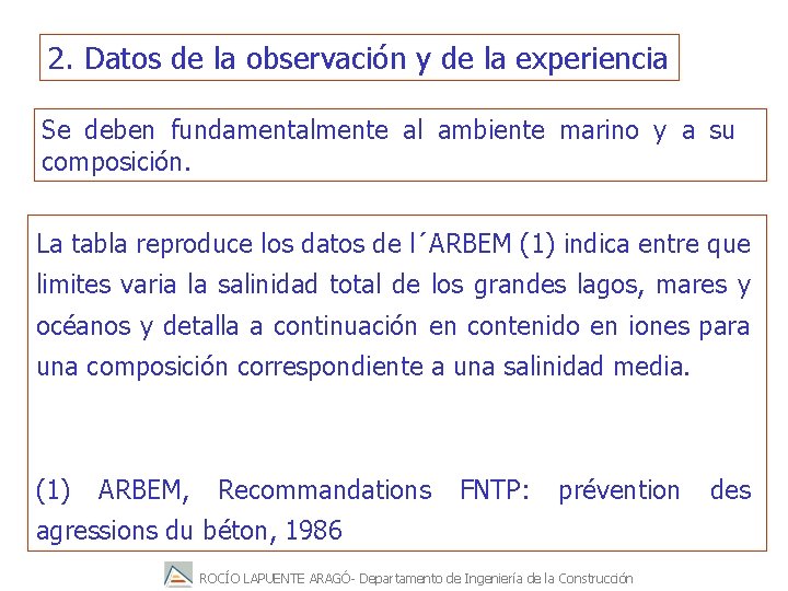 2. Datos de la observación y de la experiencia Se deben fundamentalmente al ambiente