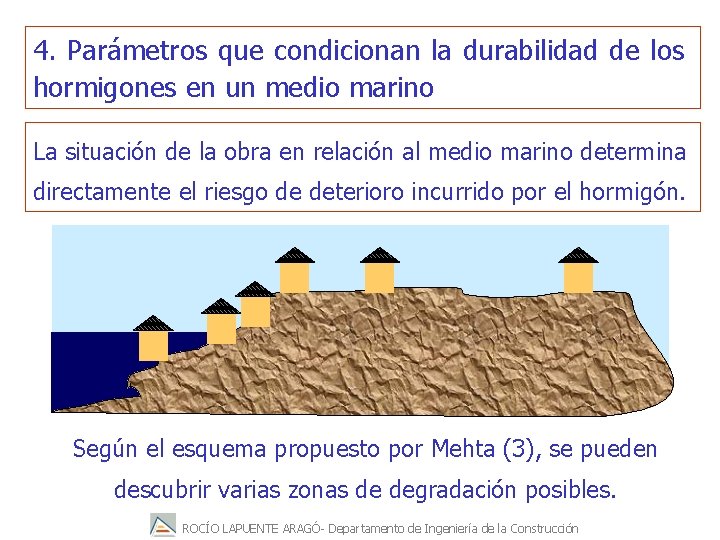 4. Parámetros que condicionan la durabilidad de los hormigones en un medio marino La
