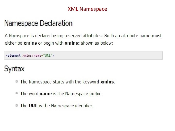 XML Namespace 