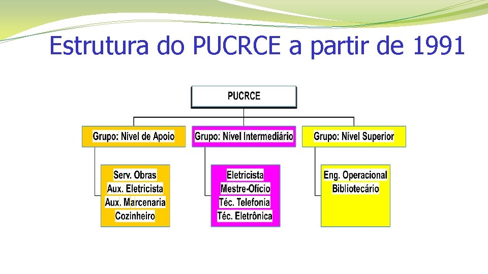Estrutura do PUCRCE a partir de 1991 