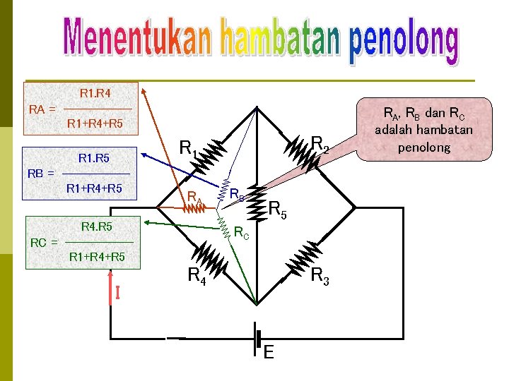 R 1. R 4 RA = R 1+R 4+R 5 R 2 R 1.