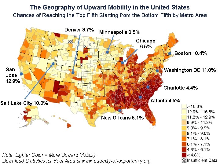 The Geography of Upward Mobility in the United States Chances of Reaching the Top