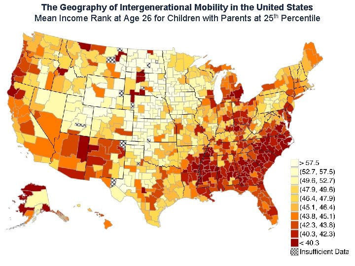 The Geography of Intergenerational Mobility in the United States Mean Income Rank at Age