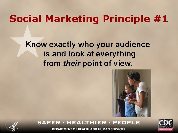 Social Marketing Principle #1 Know exactly who your audience is and look at everything