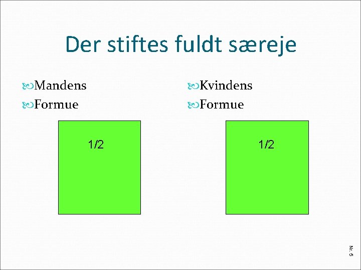 Der stiftes fuldt særeje Mandens Formue Kvindens Formue 1/2 Nr. 5 