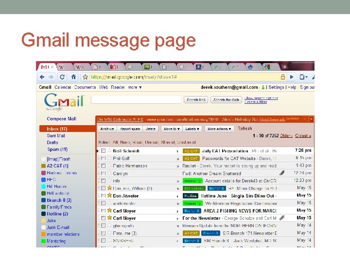 Gmail message page 