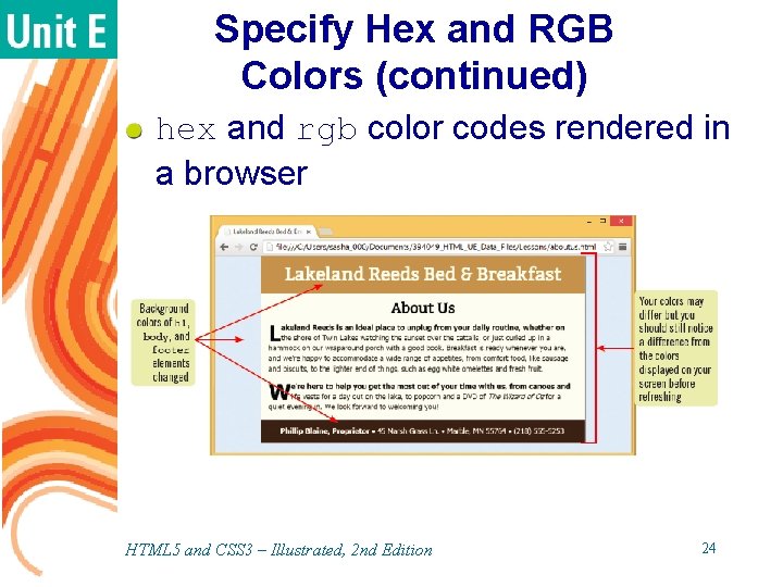 Specify Hex and RGB Colors (continued) hex and rgb color codes rendered in a Specify Hex and RGB Colors (continued) hex and rgb color codes rendered in a
