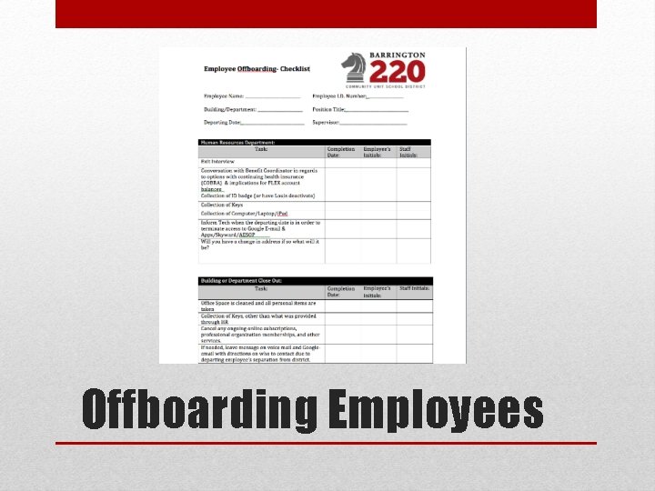 Offboarding Employees 