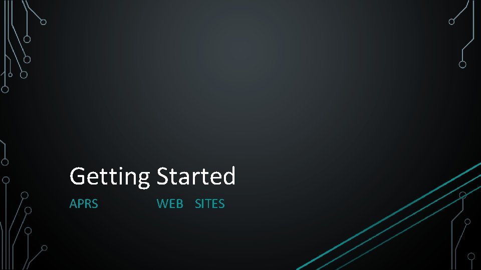 Getting Started APRS WEB SITES 