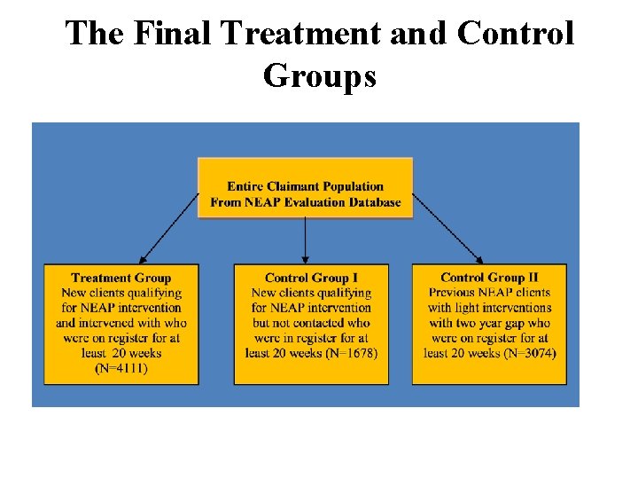 The Final Treatment and Control Groups 