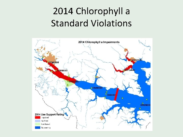 2014 Chlorophyll a Standard Violations 