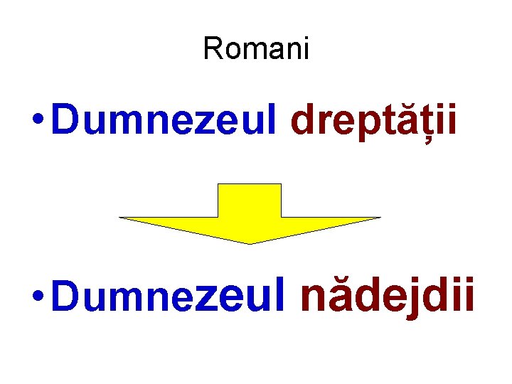 Romani • Dumnezeul dreptății • Dumnezeul nădejdii 