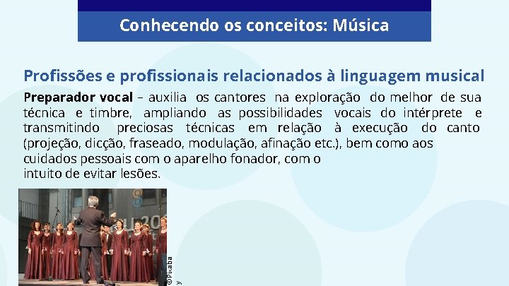 Conhecendo os conceitos: Música Profissões e profissionais relacionados à linguagem musical ©Pixaba y Preparador