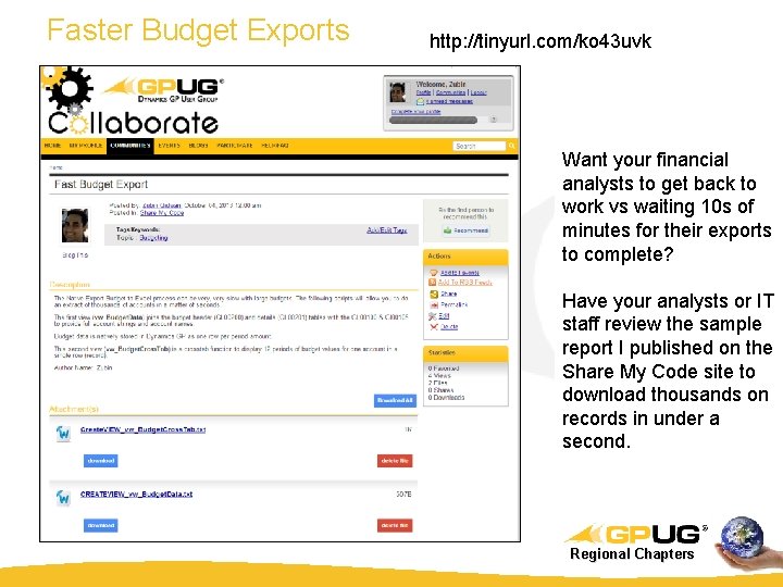 Faster Budget Exports http: //tinyurl. com/ko 43 uvk Want your financial analysts to get