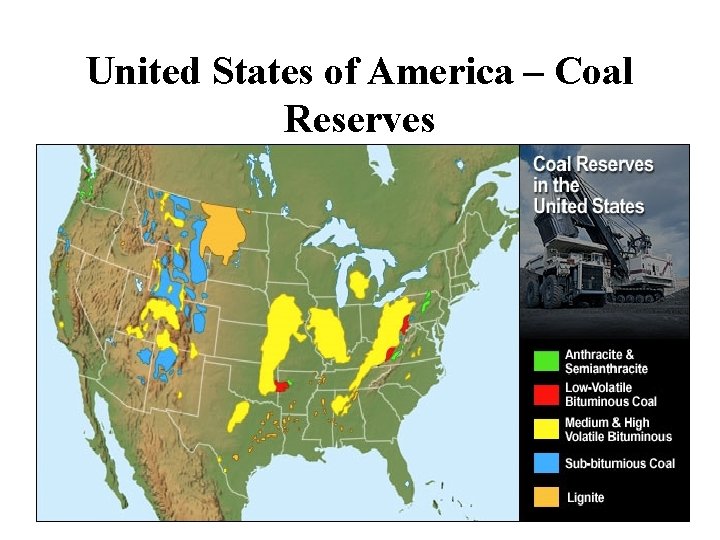 United States of America – Coal Reserves 