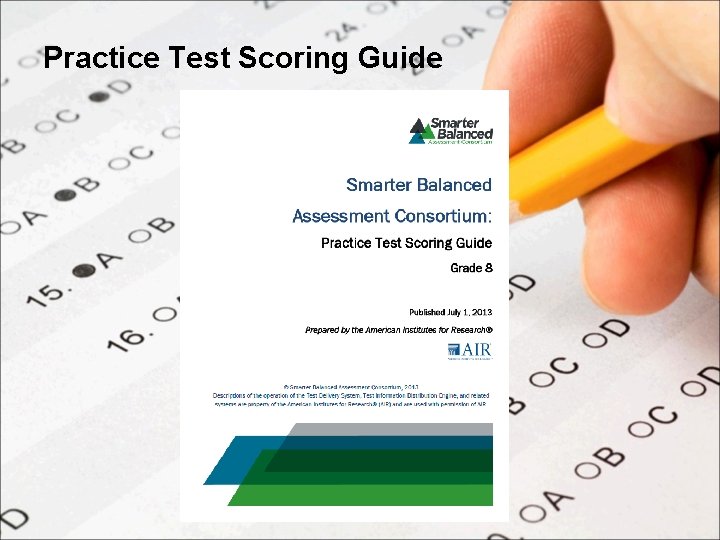 Practice Test Scoring Guide 