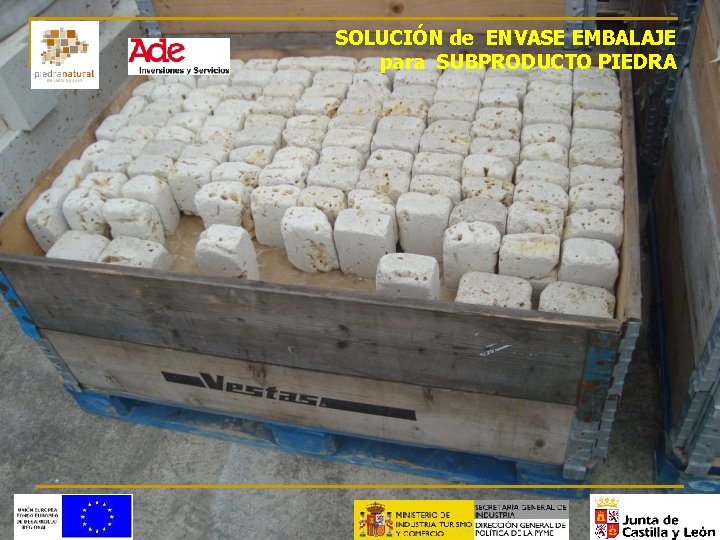 SOLUCIÓN de ENVASE EMBALAJE para SUBPRODUCTO PIEDRA 