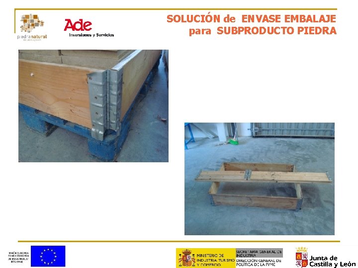 SOLUCIÓN de ENVASE EMBALAJE para SUBPRODUCTO PIEDRA 