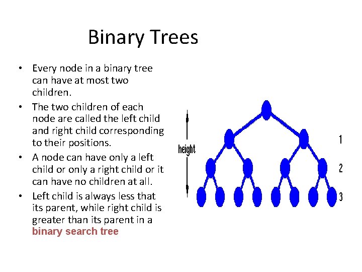 Binary Trees • Every node in a binary tree can have at most two
