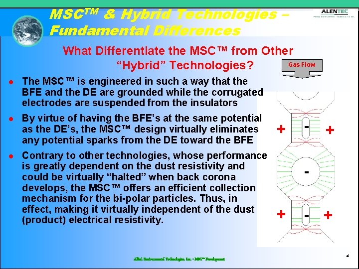 MSCTM & Hybrid Technologies – Fundamental Differences What Differentiate the MSC™ from Other Gas