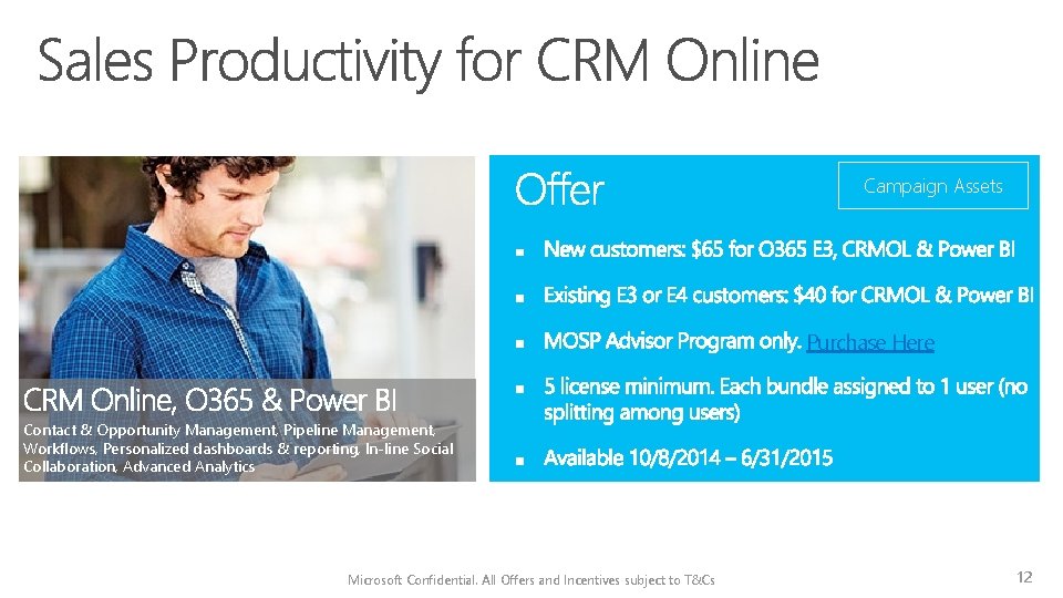 Campaign Assets Purchase Here Contact & Opportunity Management, Pipeline Management, Workflows, Personalized dashboards &