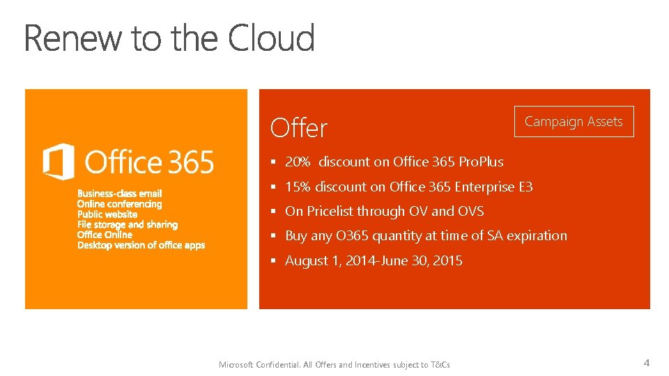 Offer Campaign Assets § 20% discount on Office 365 Pro. Plus § 15% discount