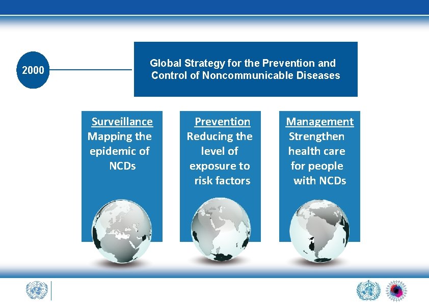 2000 Global Strategy for the Prevention and Control of Noncommunicable Diseases Surveillance Mapping the