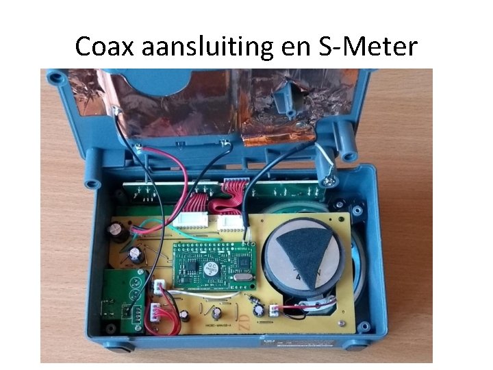 Coax aansluiting en S-Meter 
