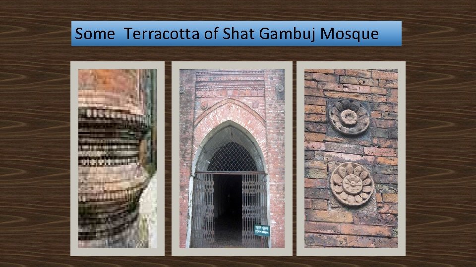 Some Terracotta of Shat Gambuj Mosque 