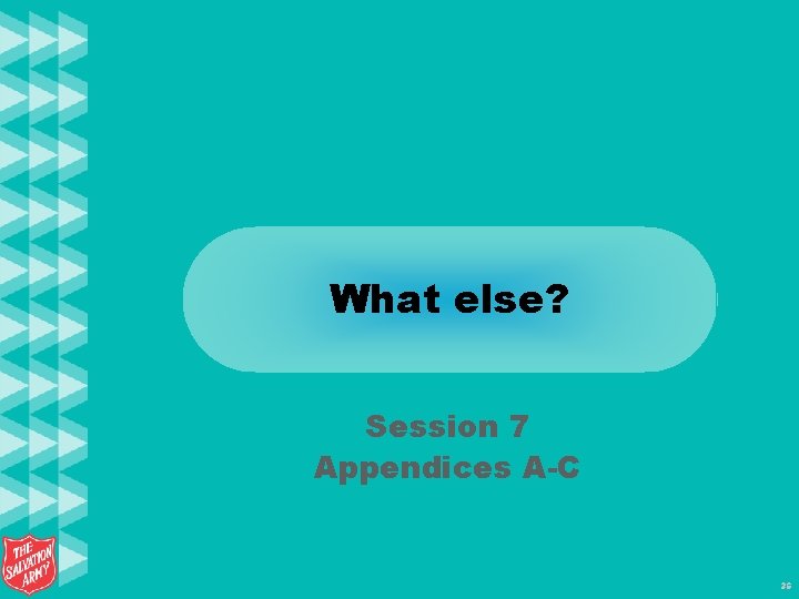 What else? Session 7 Appendices A-C 36 