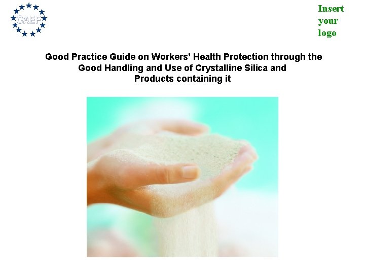Insert your logo Good Practice Guide on Workers’ Health Protection through the Good Handling