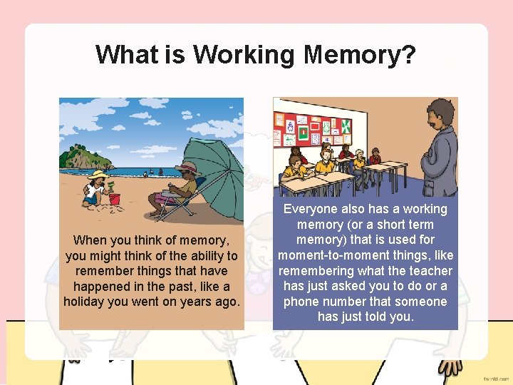 What is Working Memory? When you think of memory, you might think of the