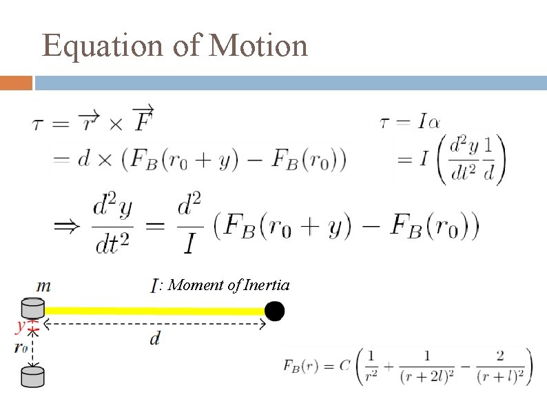 Equation of Motion : Moment of Inertia 