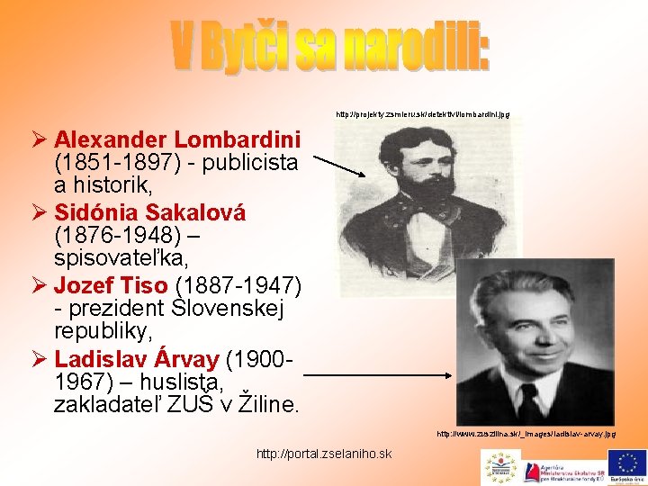 http: //projekty. zsmieru. sk/detektivi/lombardini. jpg Ø Alexander Lombardini (1851 -1897) - publicista a historik,