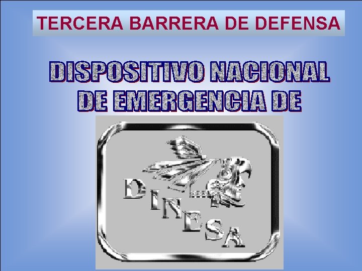 TERCERA BARRERA DE DEFENSA 